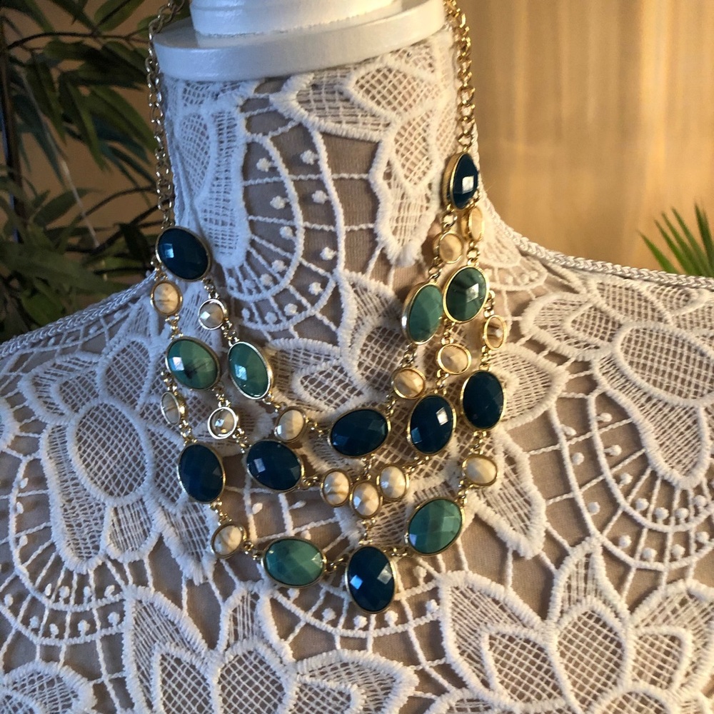 Multi Colored Stone Necklace - image 5